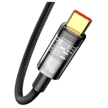 Baseus Explorer Series datový kabel USB-A/USB-C s&nbsp;inteligentním vypnutím 100 W&nbsp;2m černá (foto 4)
