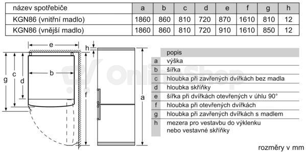 Chladnička Bosch KGN86AIDR