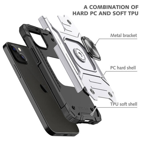 Lenuo Union Armor obal pro iPhone 14 Plus, stříbrná