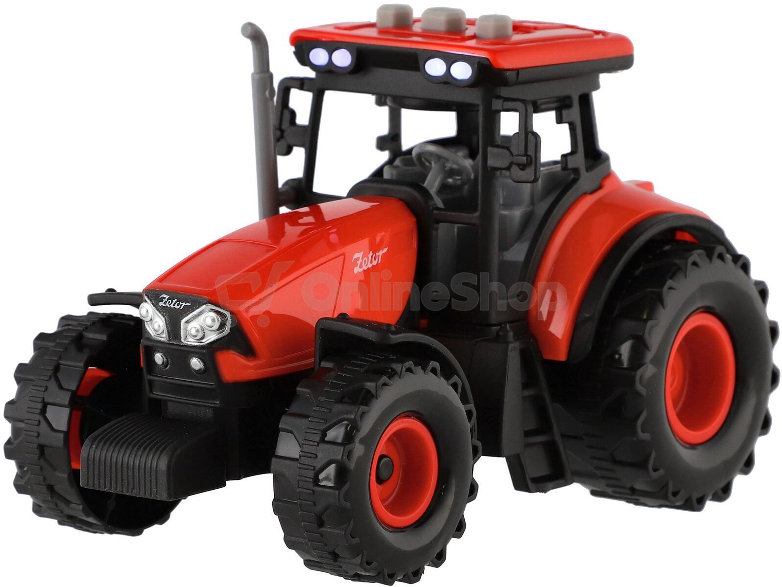 Traktor Teddies Zetor s vlekem, plast, 36cm