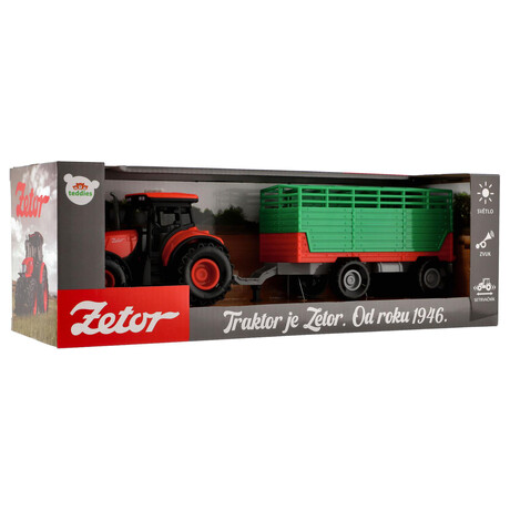 Teddies Zetor s vlekem, plast, 36cm (foto 6)