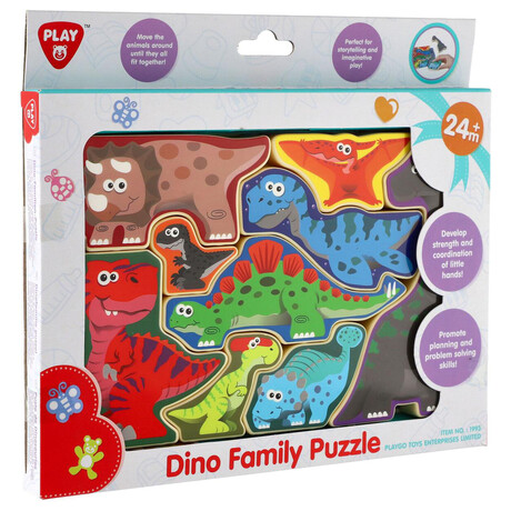 Teddies Puzzle/Vkldaka deskov dinosaui 20x14cm v krabice 24x21x2cm 24m+