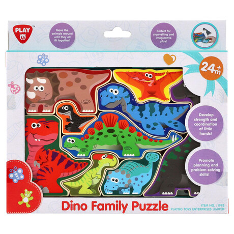 Teddies Puzzle/Vkldaka deskov dinosaui 20x14cm v krabice 24x21x2cm 24m+