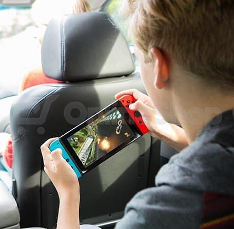 Nintendo Switch console with neon blue&amp;red Joy-Con