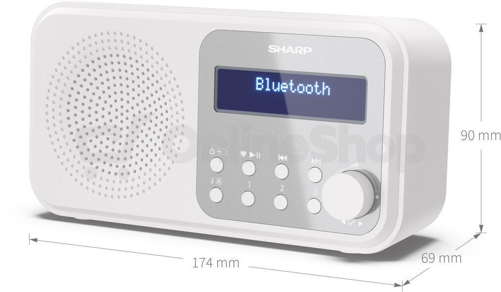 Digitální rádio Sharp DR-P420WH