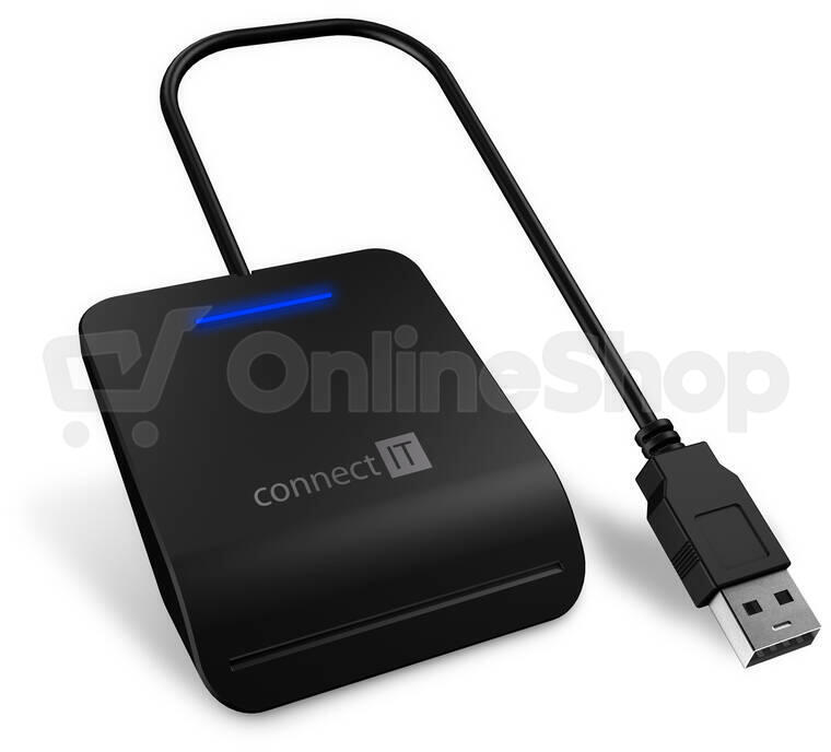 CONNECT IT USB čtečka eObčanek a čipových karet, ČERNÁ (CFF-3050-BK)