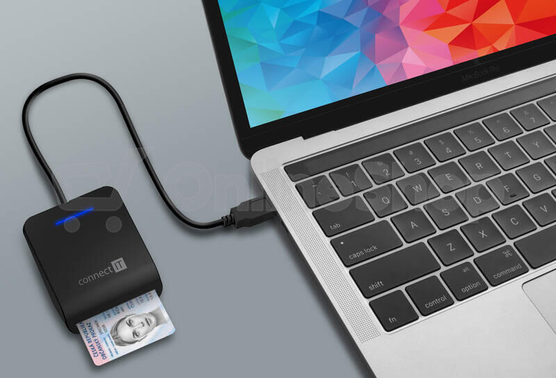 CONNECT IT USB čtečka eObčanek a čipových karet, ČERNÁ (CFF-3050-BK)