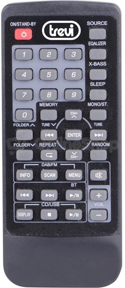 Mikrosystém Trevi, HCX 10D8 DAB/BK, LCD displej, CD přehrávač, DAB/DAB+/FM, bluetooth, 30 W PMPO