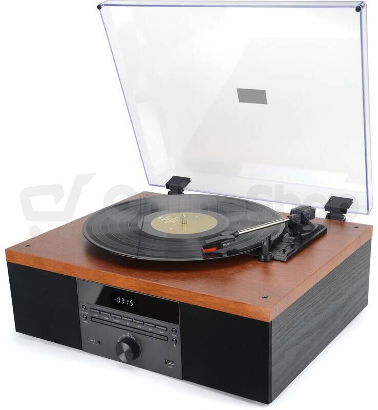 Gramofon AKAI, ATT-14BT, Bluetooth, CD přehrávač, USB, FM, 9,6 W
