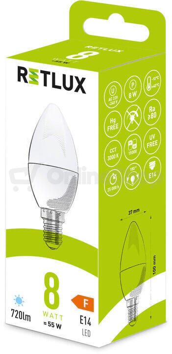LED žárovka candle Retlux RLL 431
