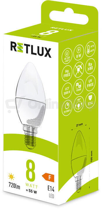 LED žárovka candle Retlux RLL 429