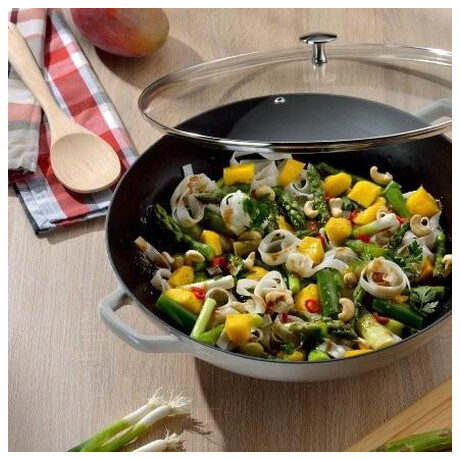 KELA Wok litinov s poklic CALIDO 36 cm ed KL-12610