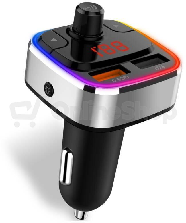 CONNECT IT CarRGB Bluetooth transmitter, 2xUSB+MicroSD, STŘÍBRNÝ (CCC-9090-SL)