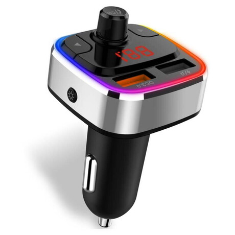 CONNECT IT&nbsp;CarRGB Bluetooth transmitter, 2xUSB+MicroSD, STŘÍBRNÝ (foto 2)