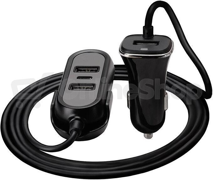 Nabíječka do auta TRACER 12-24V Multicharge 3xUSB 7,2A + PD 18W