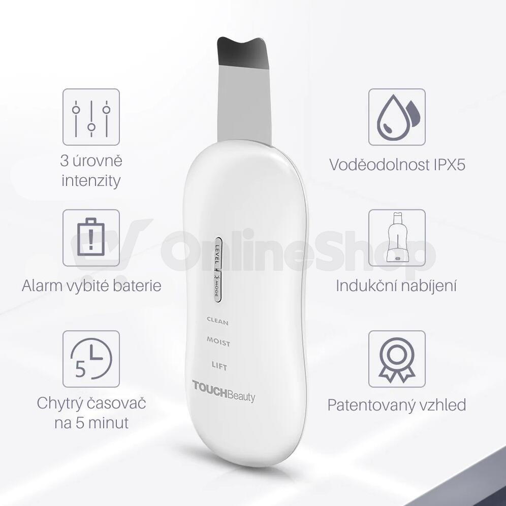 TOUCHBeauty 1887 Ultrazvuková špachtle na pleť