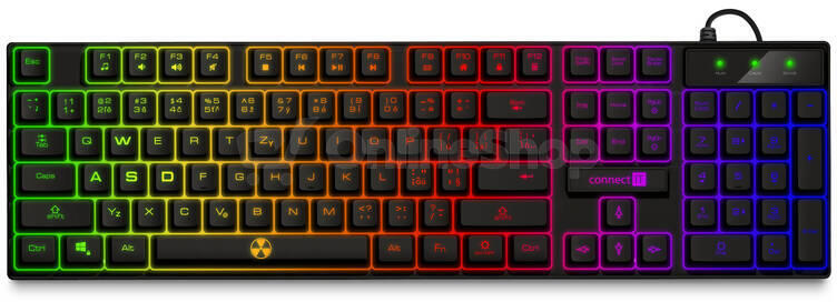 CONNECT IT BATTLE herní combo drátová klávesnice + myš, CZ + SK layout, ČERNÁ (CKM-3200-CS)