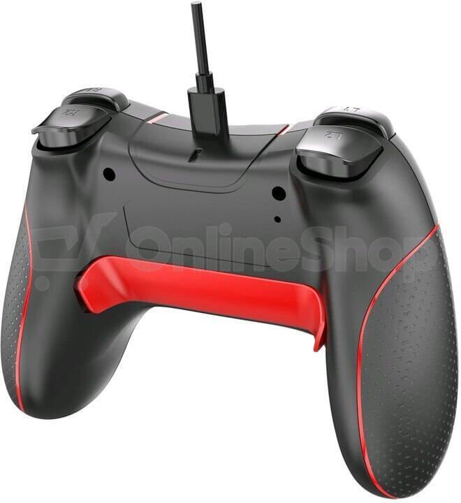 Gamepad C-Tech Theon pro PC/PS3, 2 programovatelná makro tlačítka, 2x analog, X-input, vibrační, 1,8 (GP-09)