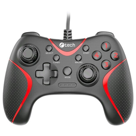 C-Tech Theon pro PC/PS3, 2&nbsp;programovatelná makro tlačítka, 2x&nbsp;analog, X-input, vibrační, 1,8 (foto 1)
