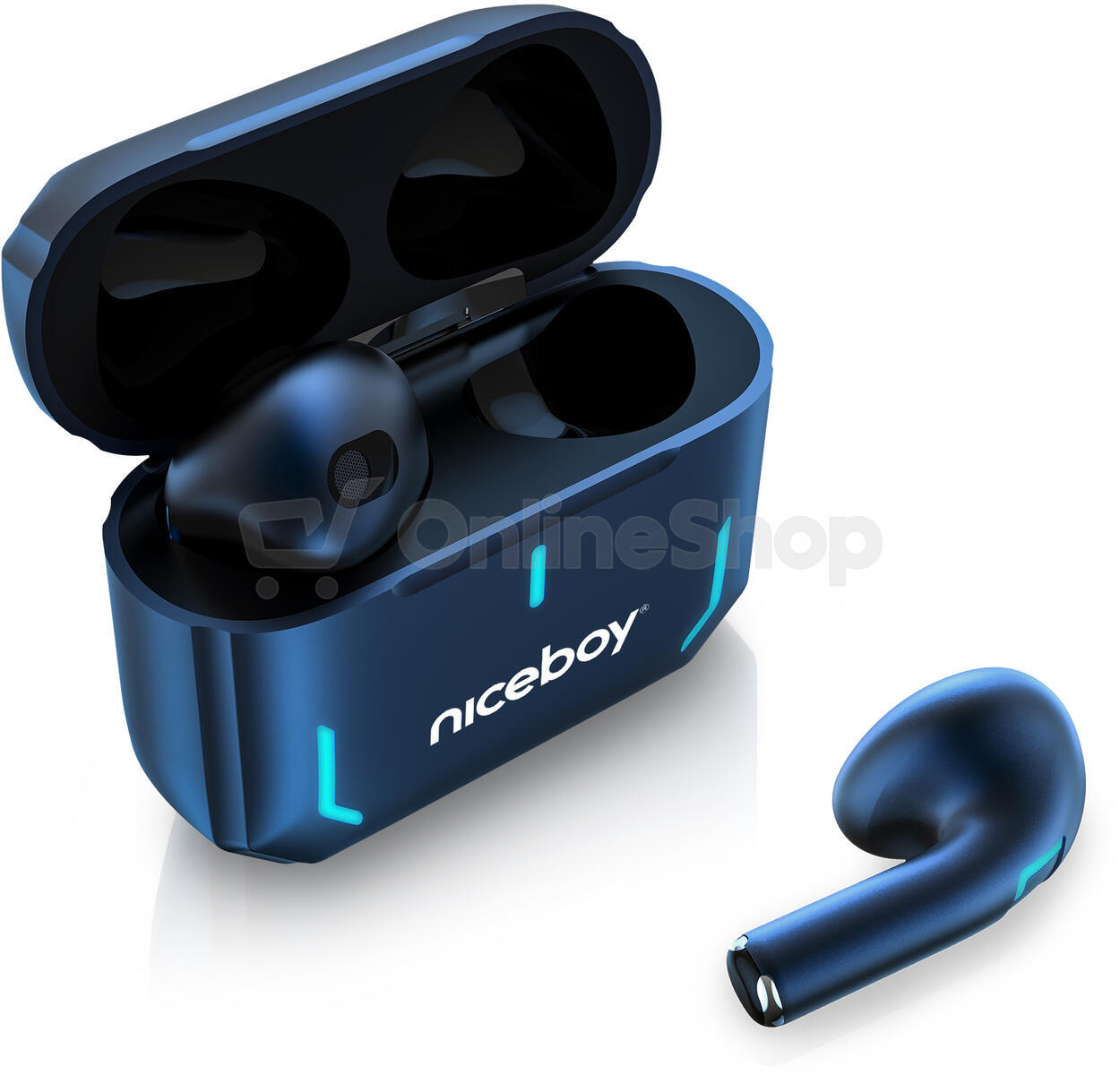 Bezdrátová sluchátka Niceboy HIVE SpacePods, modrá