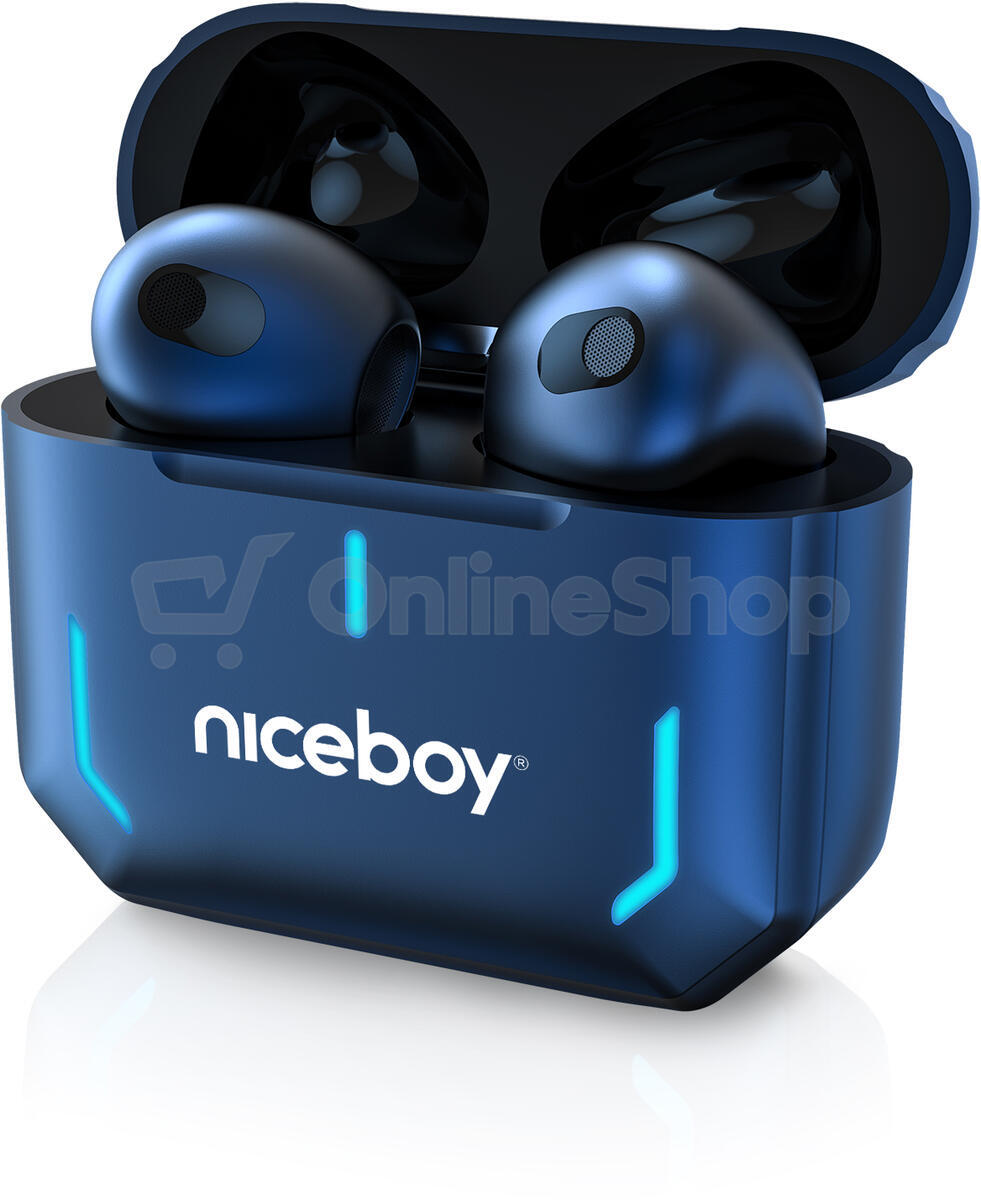 Bezdrátová sluchátka Niceboy HIVE SpacePods, modrá