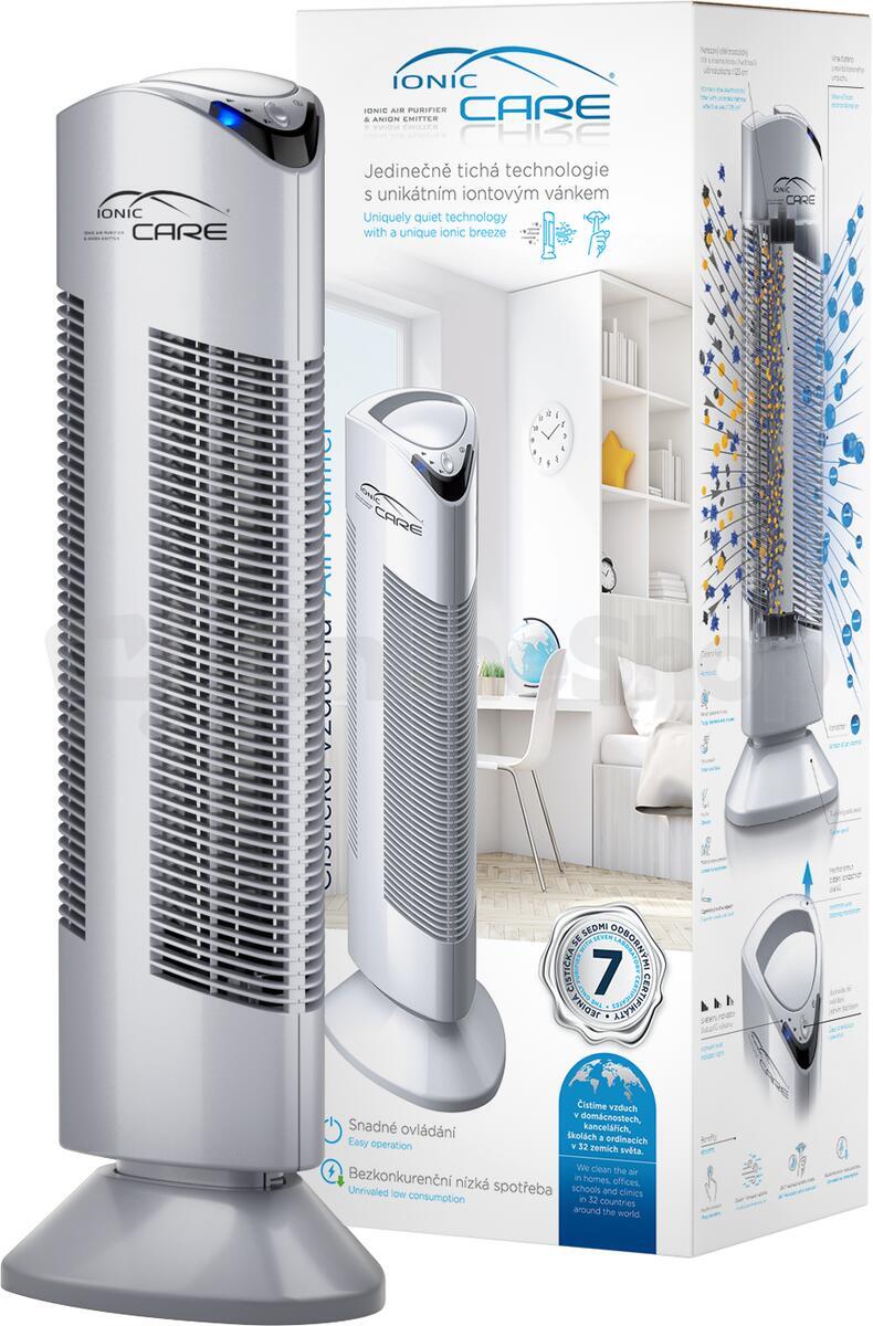 SET Čistička vzduchu Ionic Care Triton X6 s ionizátorem černá + stříbrná