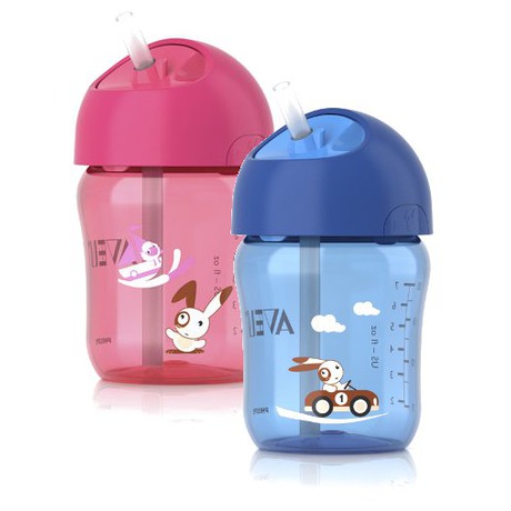 Hrníček s brčkem AVENT 260 ml od 12 měsíců, modrý - AVENT 260 ml&nbsp;od 12&nbsp;měsíců, modrý (foto 3)