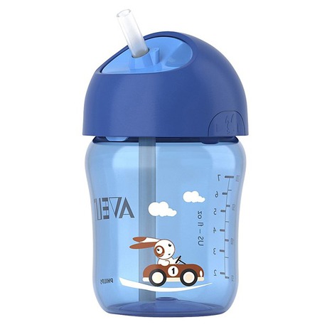 Hrníček s brčkem AVENT 260 ml od 12 měsíců, modrý - AVENT 260 ml&nbsp;od 12&nbsp;měsíců, modrý (foto 4)