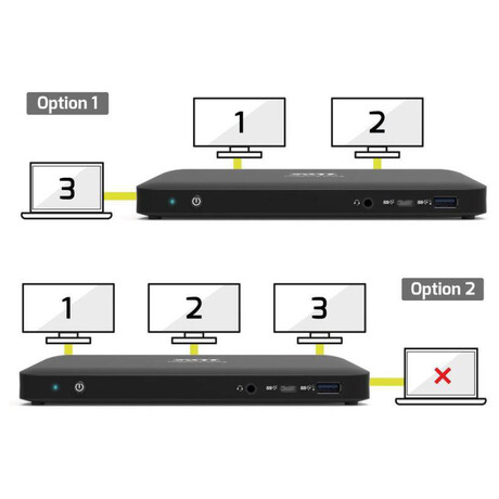 Nillkin PORT CONNECT Dokovac stanice pro kancele, USB-C, 2x4K, ern (901910W-EU)