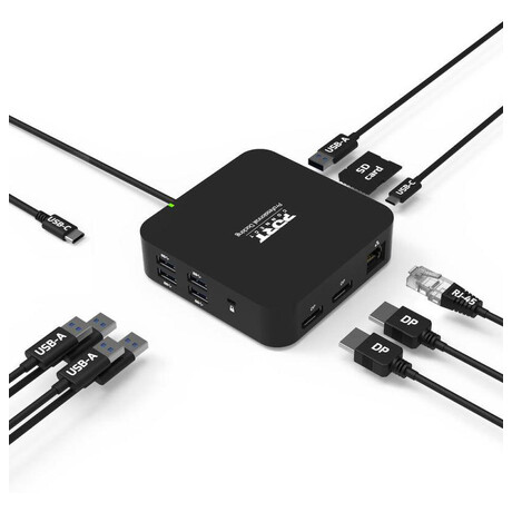 Nillkin PORT CONNECT USB-C Dokovac stanice 10v1, 2x4K Display Port, 5x USB-A, USB-C 85W PD, Ethernet, SD (foto 1)