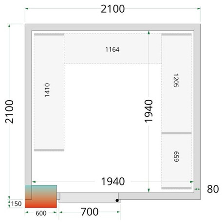 TEFCOLD CR 210x210x220