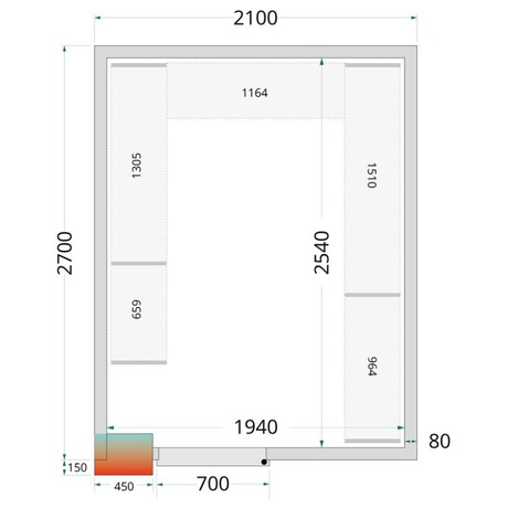 TEFCOLD CR 210x270x220