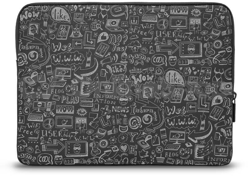 CONNECT IT Doodle pouzdro pro notebook 13.3", ČERNÉ (CFF-7013-DD)