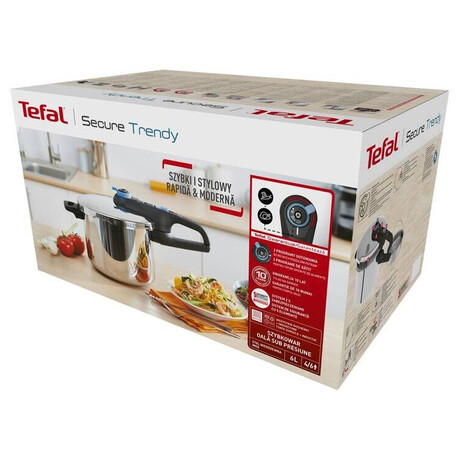 Tlakov hrnec Tefal Secure Trendy P2580701, 6 l