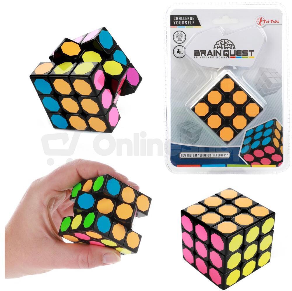 Teddies Hlavolam kostka plast 6x6cm v blistru