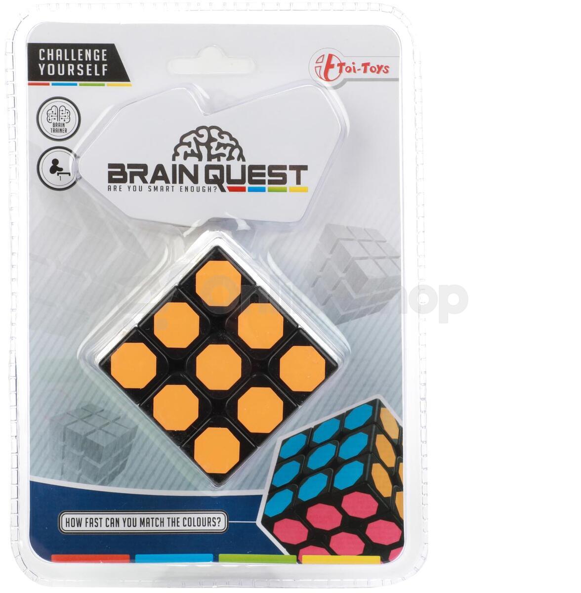 Teddies Hlavolam kostka plast 6x6cm v blistru