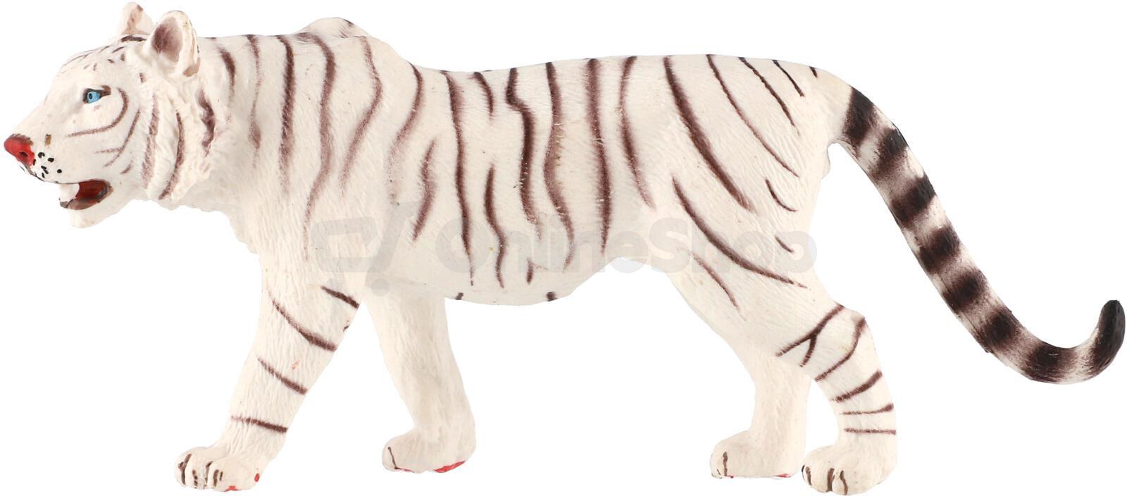 Figurka Zooted Tygr indický bílý, plast, 14 cm