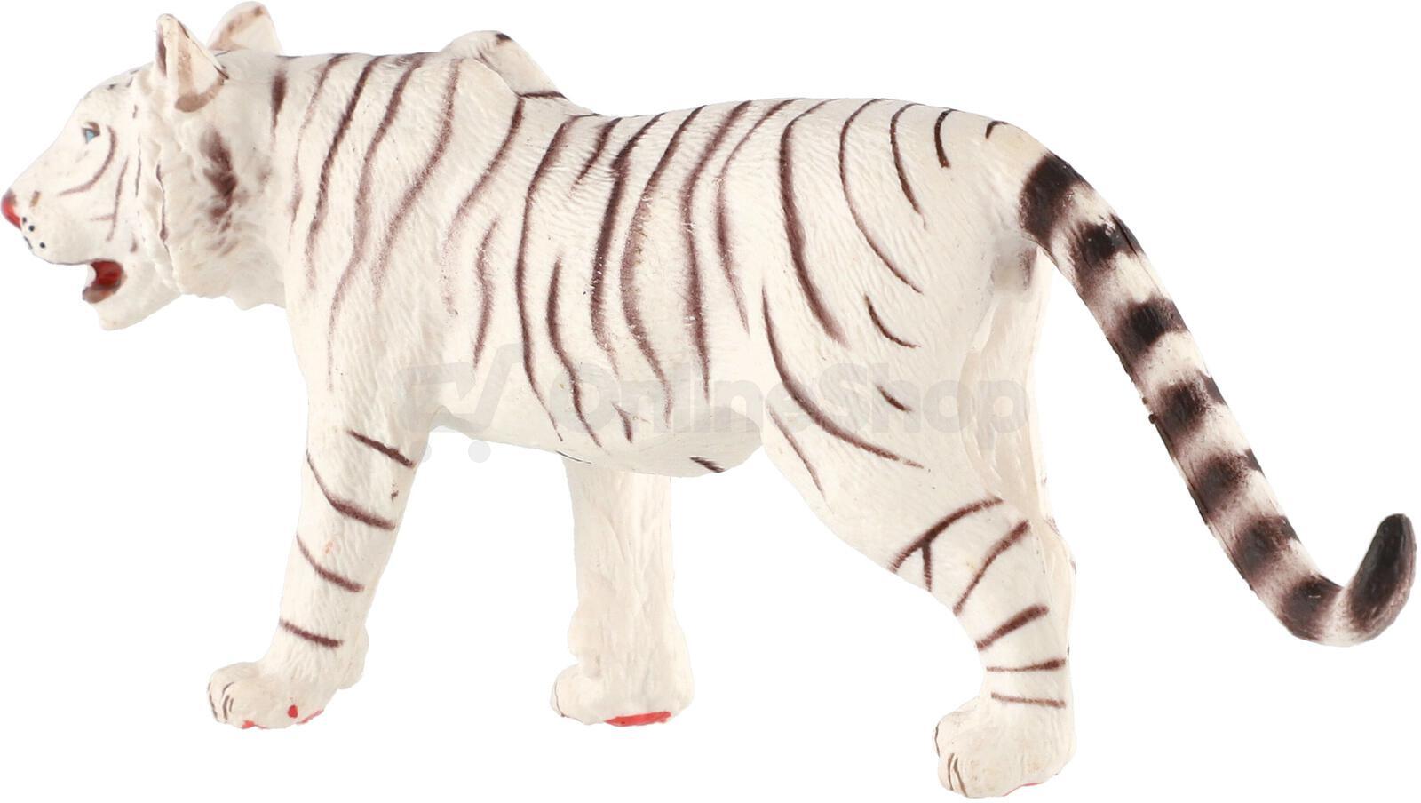 Figurka Zooted Tygr indický bílý, plast, 14 cm
