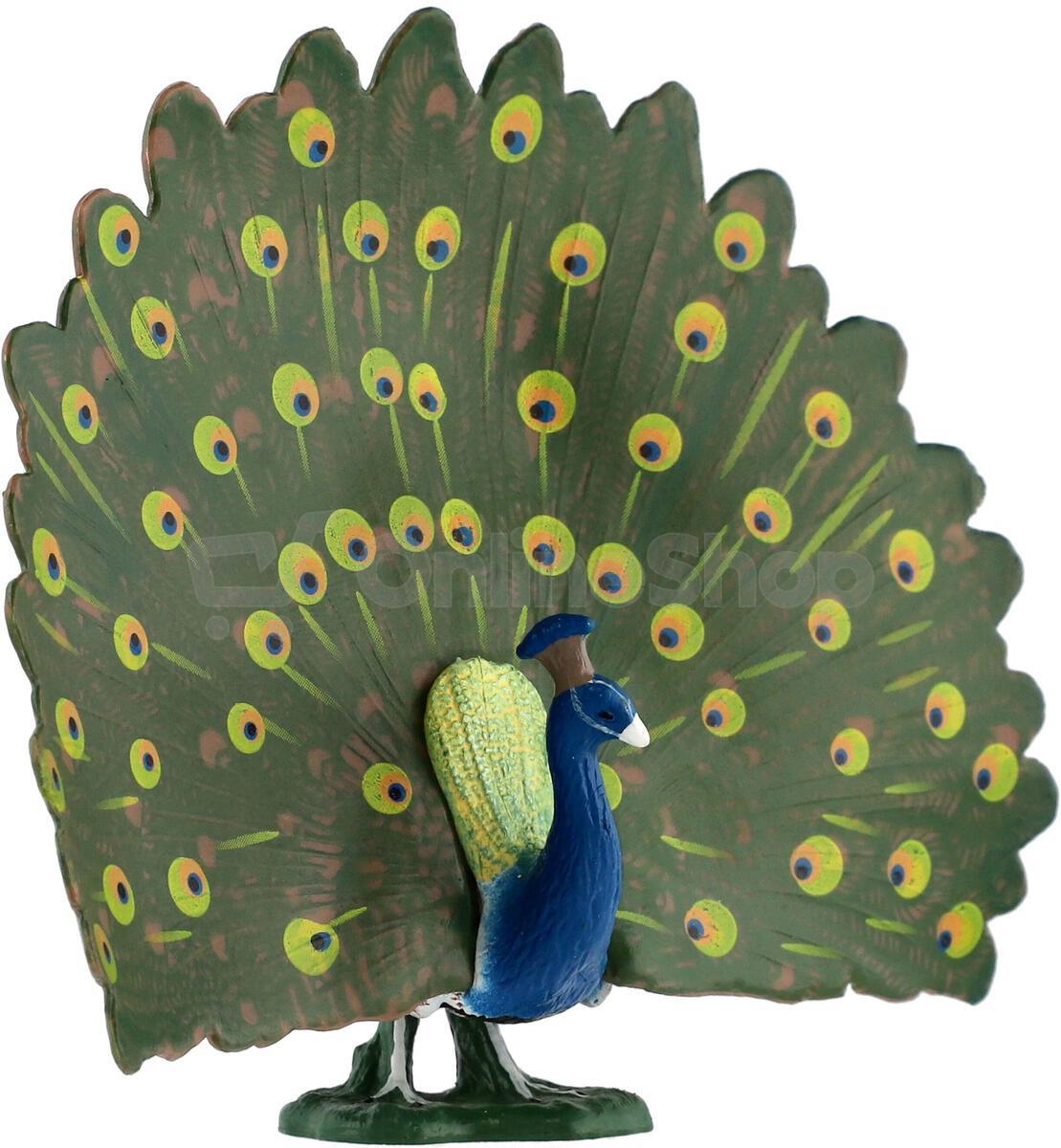 Figurka Zooted Páv korunkatý, plast, 12cm