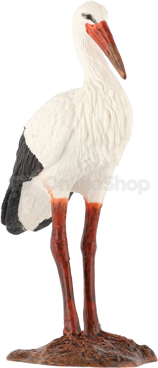 Figurka Zooted Čáp bílý, plast, 9 cm
