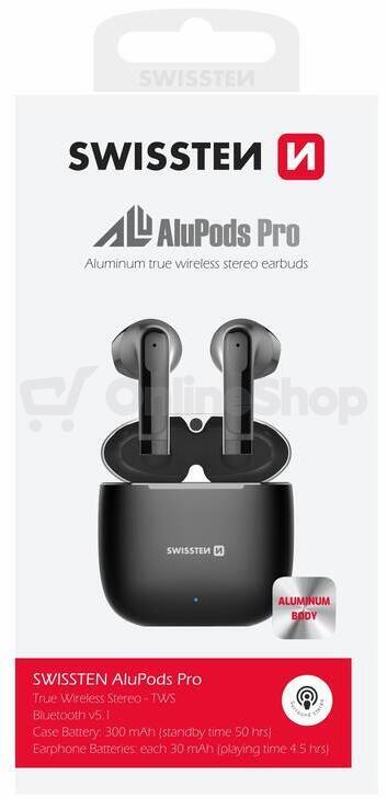 BLUETOOTH TWS SLUCHÁTKA SWISSTEN ALUPODS PRO