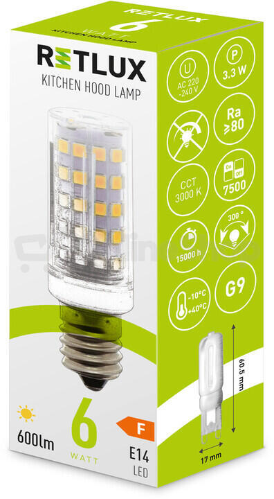 LED žárovka do digestoře Retlux RLL 459