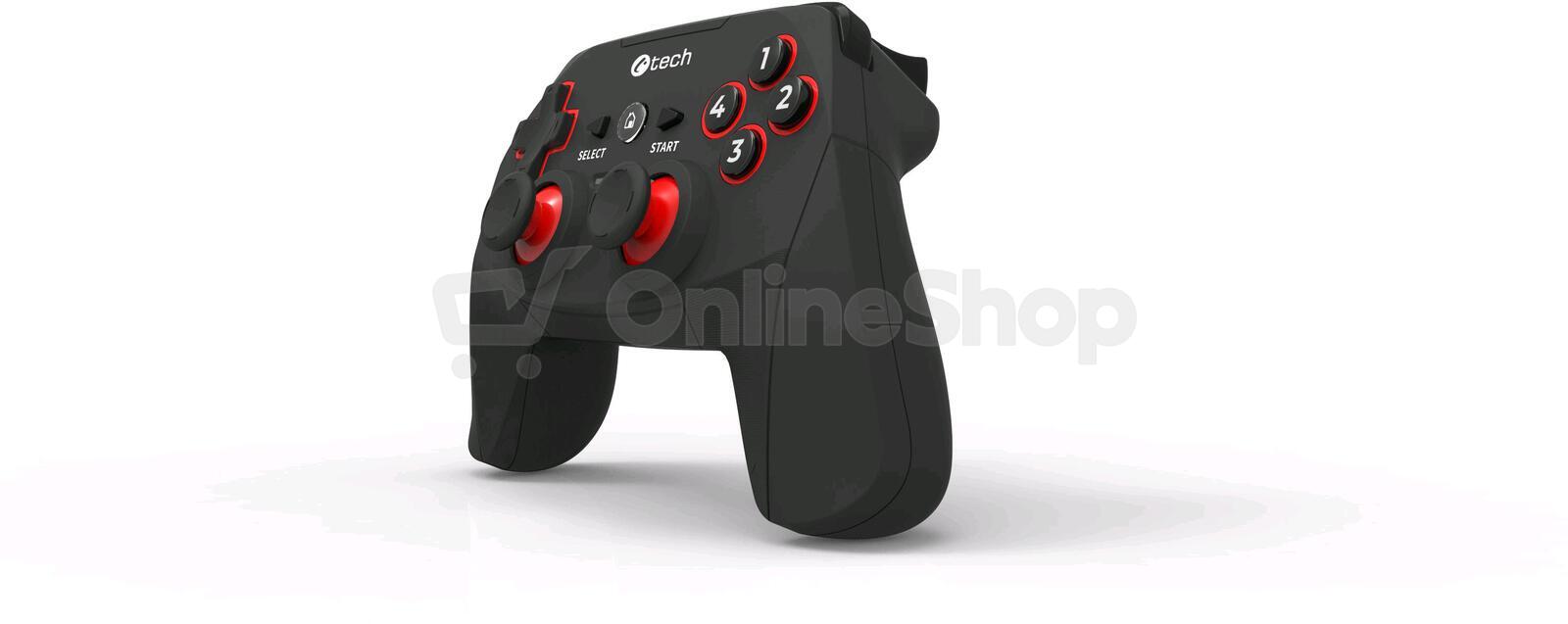 C-TECH Gamepad Khort pro PC/PS3/Android, 2x analog, X-input, vibrační, bezdrátový, USB (GP-12)