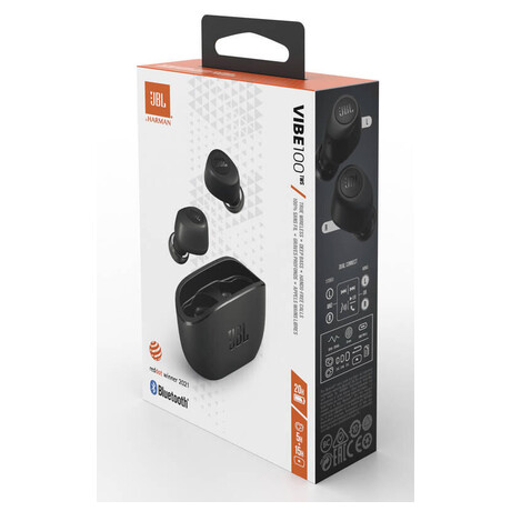 Bezdrtov sluchtka JBL Vibe 100TWS, ern