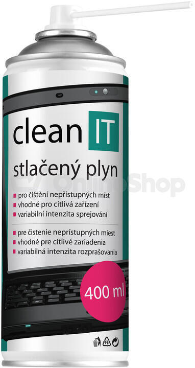 Clean IT CL-102 stlačený plyn 400ml