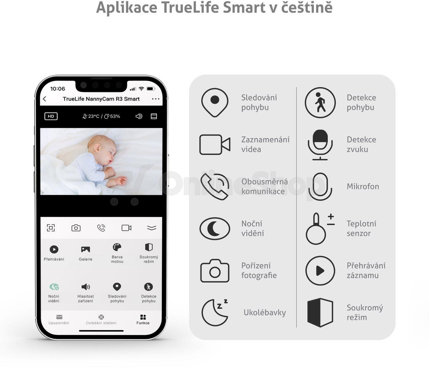Dětská chůvička TrueLife NannyCam R3 Smart