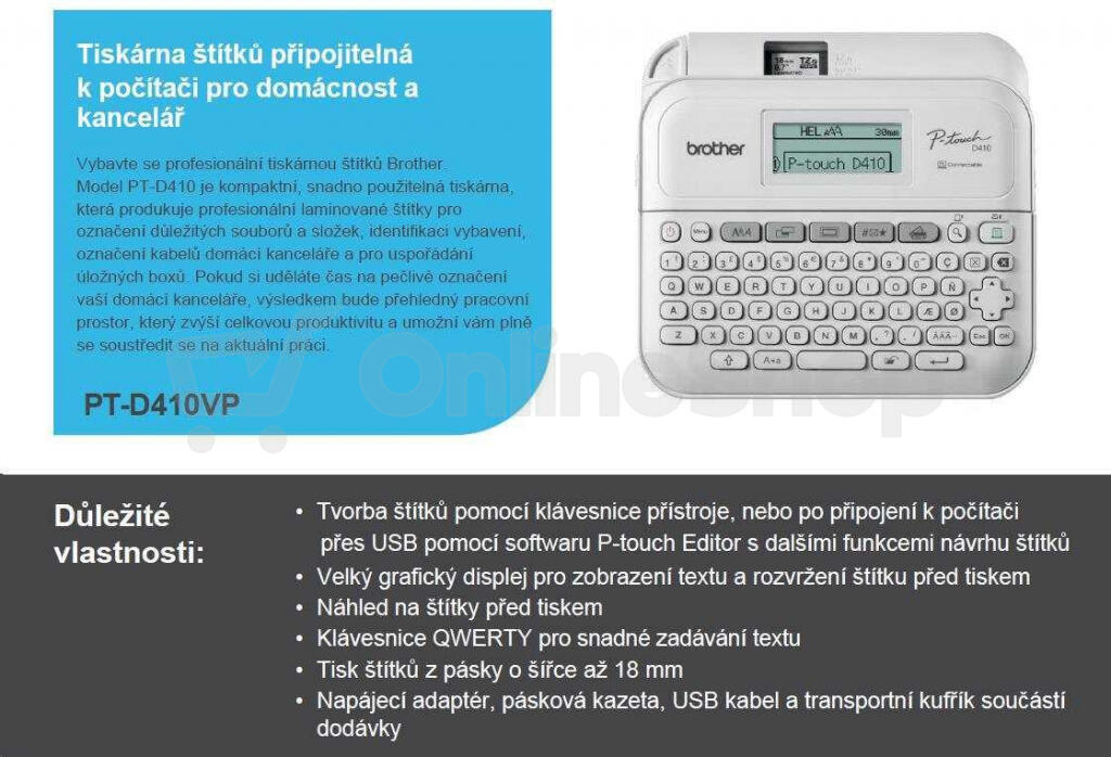 Brother PT-D410VPYJ1 (PTD410VPYJ1)