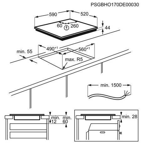 Indukn deska AEG Mastery Bridge IKE64441FB