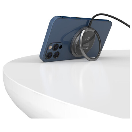 Bezdrtov nabjeka GoGEN s MagSafe funkc a kovovm drkem, ern