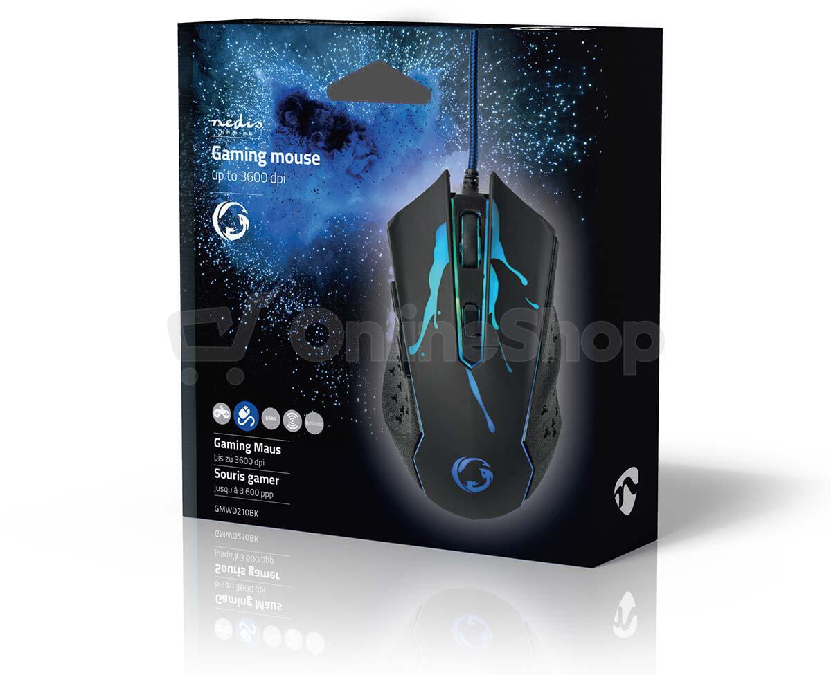 Gaming Mouse NEDIS GMWD210BK